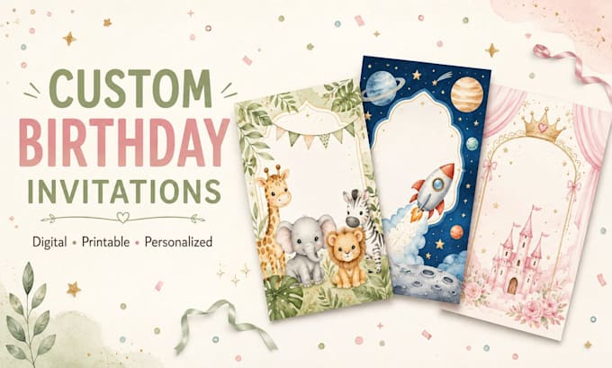 design a personalized digital birthday invitation