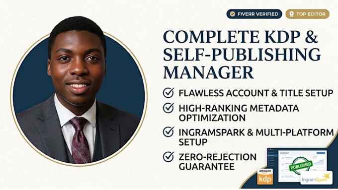 be your self publishing book manager and setup amazon kdp