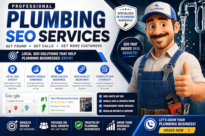 provide complete SEO for plumbing company website