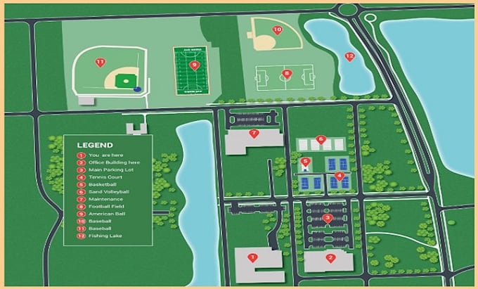 design custom resort maps, hotel maps and resort master plans