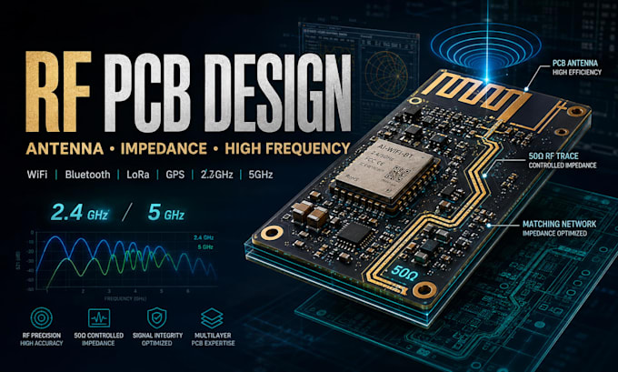 design rf pcb antenna impedance matching wifi wireless pcb