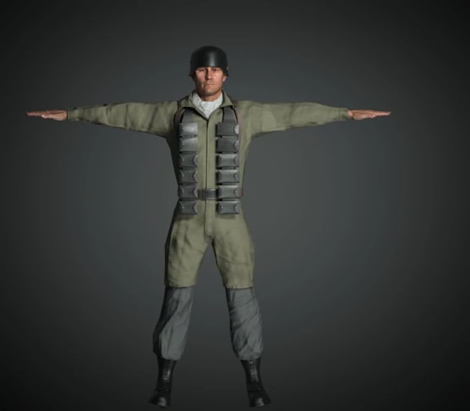 do stylized game ready 3d character model, low poly game asset with rigging