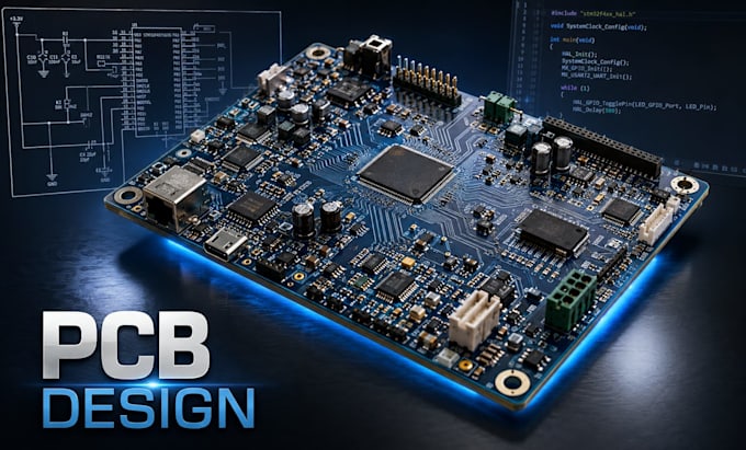 design professional pcb, schematic, layout and mcu firmware for embedded systems