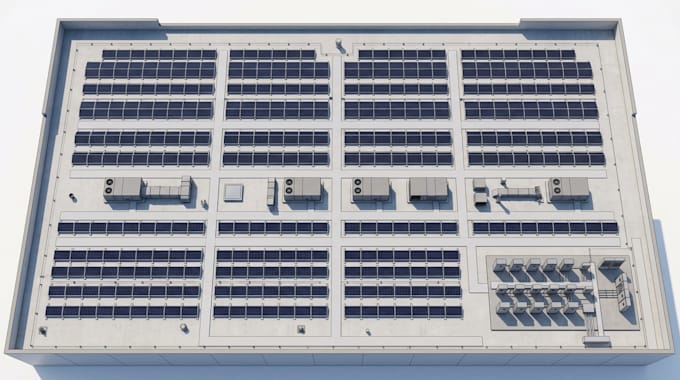 create solar panel layout, solar pv design and sketchup 3d model