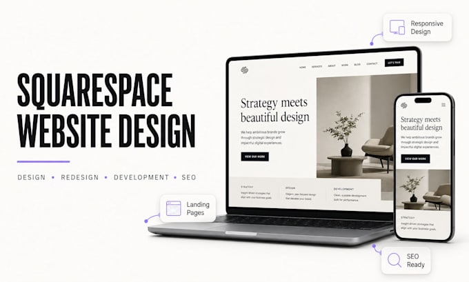 develop,redesign squarespace website for businesses,squarespace landing page,SEO