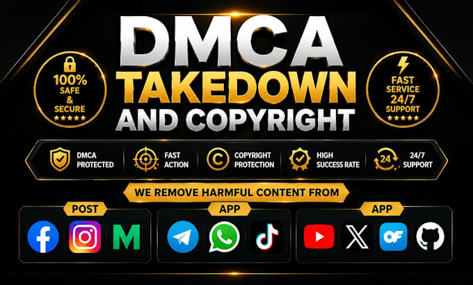 send dmca takedown notices for copyright infringement content