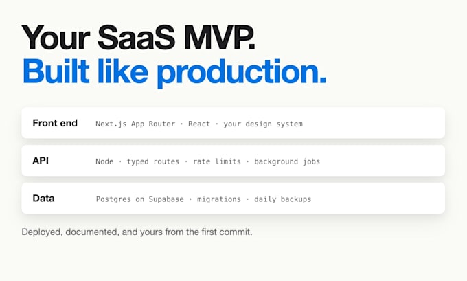 build your saas mvp in nextjs and supabase
