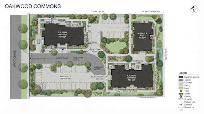 design architectural site plan, master plan, landscape plan and site layout