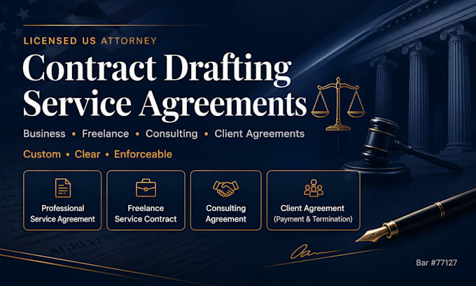 draft a custom freelance service contract for clients and contractors