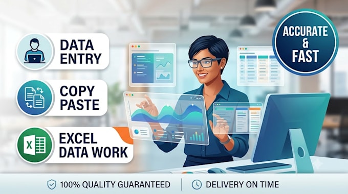 do accurate data entry, copy paste, and excel data entry