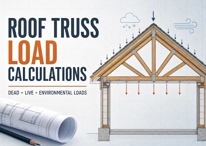develop roof truss load calculation report for structural permit review