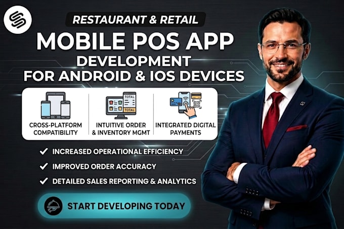 develop a mobile pos app for android and ios devices