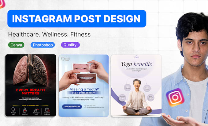 design instagram posts for healthcare brands