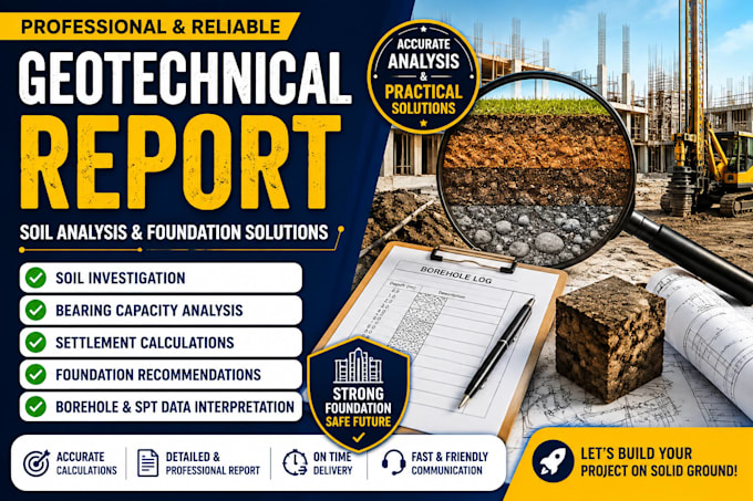 prepare geotechnical report and soil bearing capacity analysis