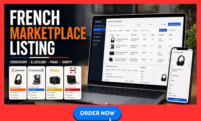 upload add optimize cdiscount e leclerc fnac darty bulk product listings