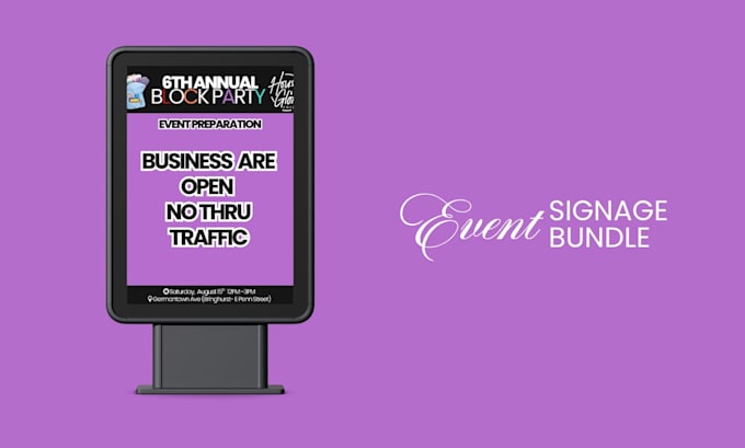 design professional event signage for your special event