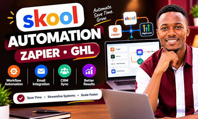 setup skool automation, skool zapier and skool gohighlevel integration