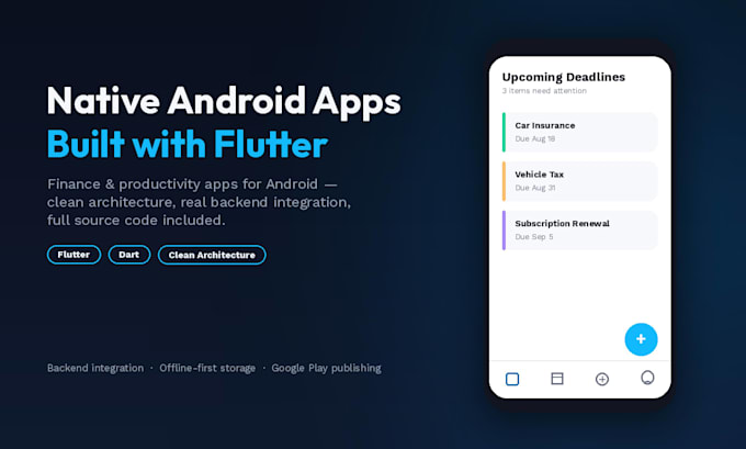 build a native android app using flutter
