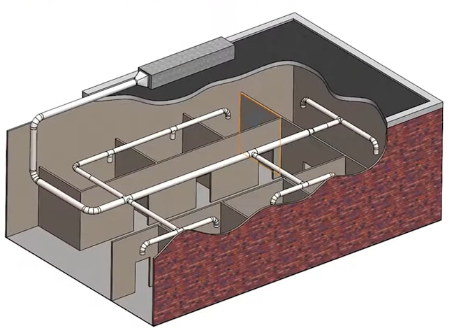 design commercial kitchen hood hvac ventilation system ductwork