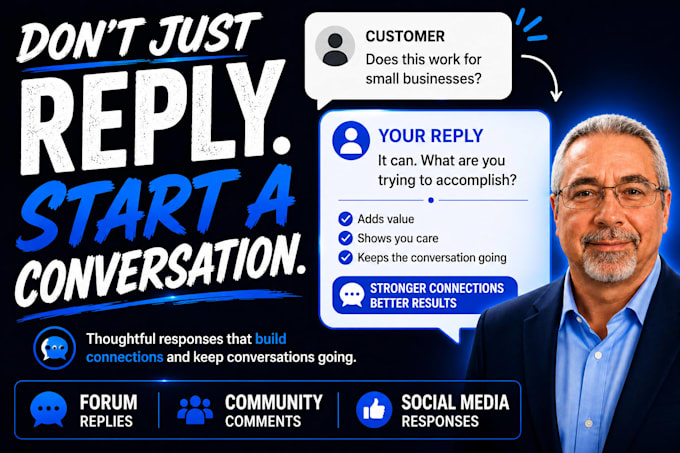 write engaging forum and community comments and replies