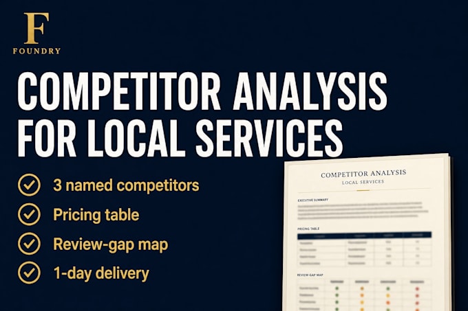 do competitor analysis and market research for local services