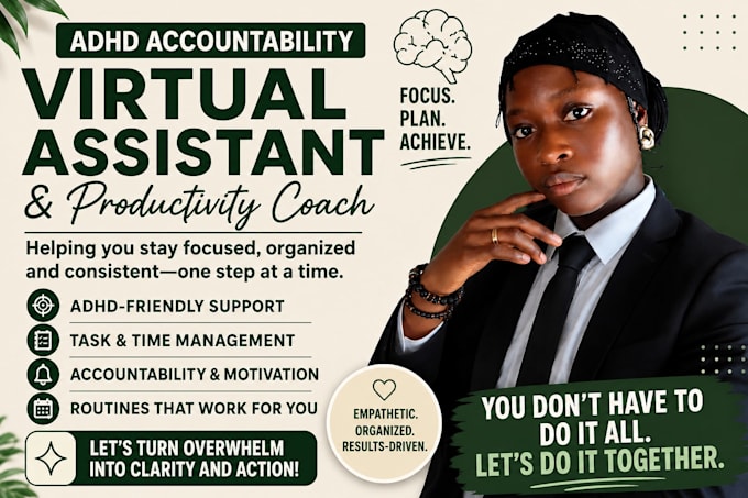 be your adhd virtual assistant, accountability partner, and productivity