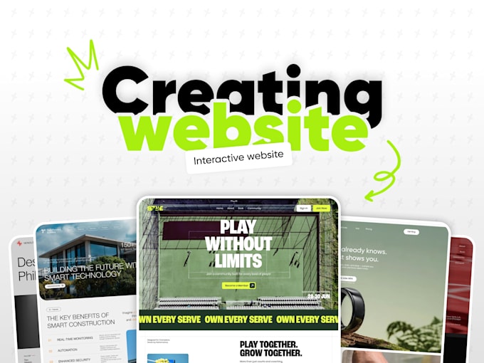 create interactive ready to launch website