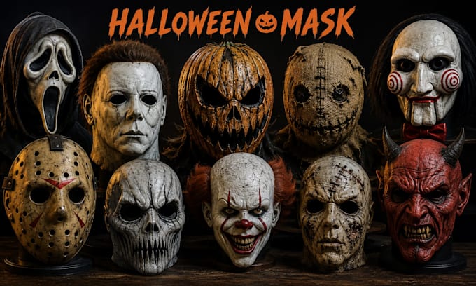 create 3d cosplay, halloween mask and 3d props