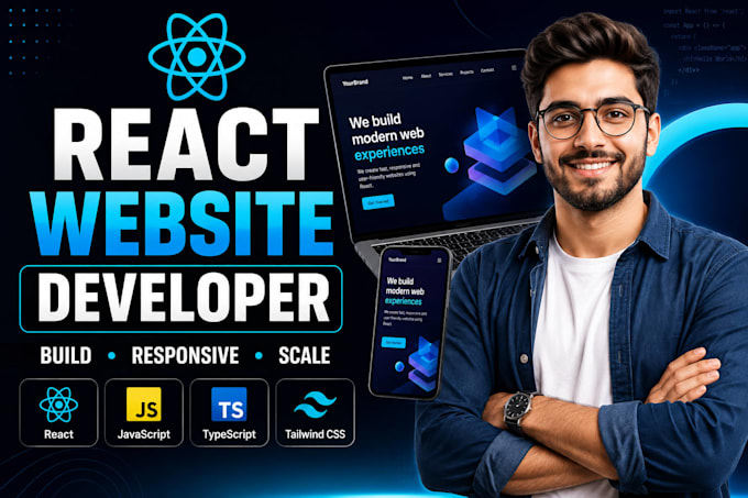 be your react developer and build a responsive react website