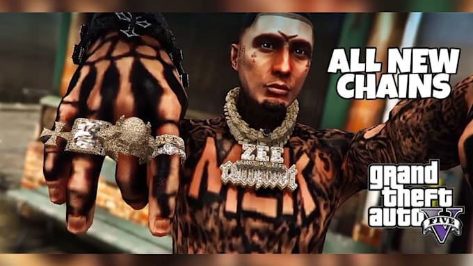 create custom 3d iced out chain or pendant for gta fivem
