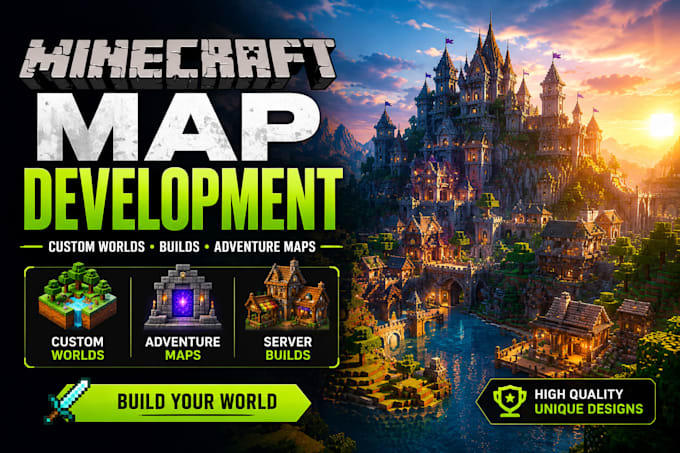 create custom minecraft maps, worlds, builds and adventure maps