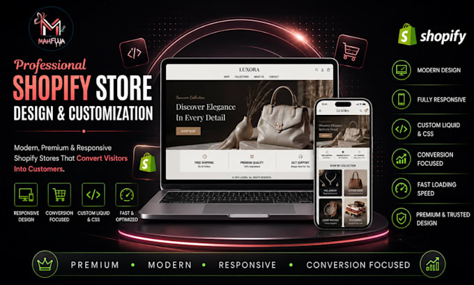 design a professional and conversion focused shopify website