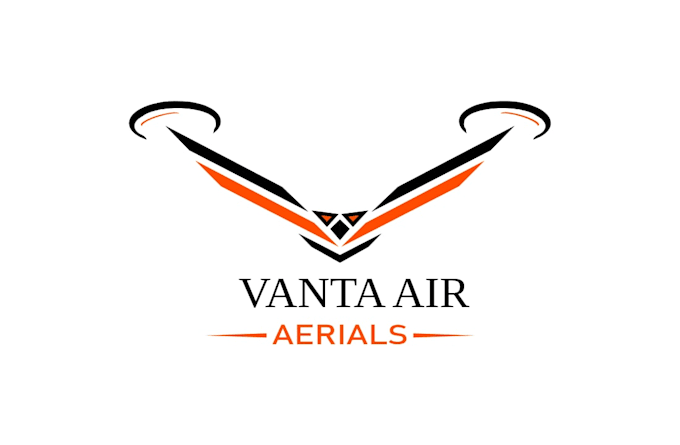 design drone services, aerial services and mapping logo