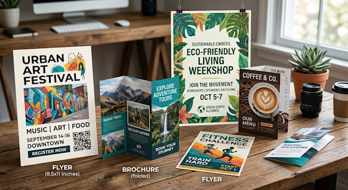 make beautiful flyers posters and brochures