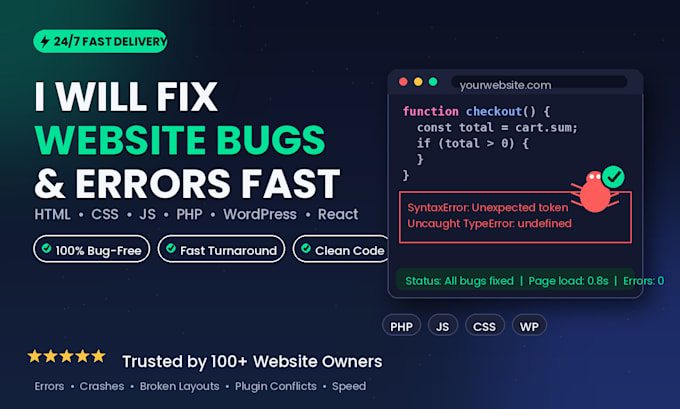 find bugs from your website start to finish