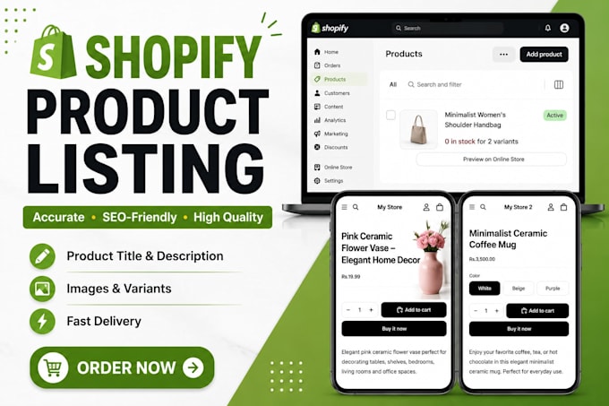 list products on shopify