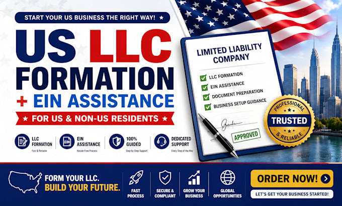 help with US llc registration, llc formation and ein