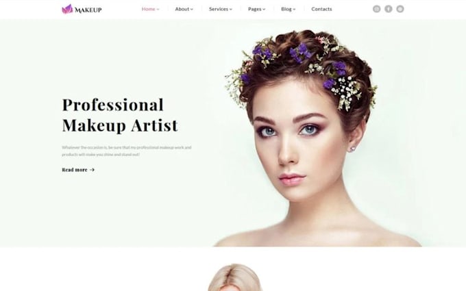 design wix makeup artist website bridal makeup appointment booking website