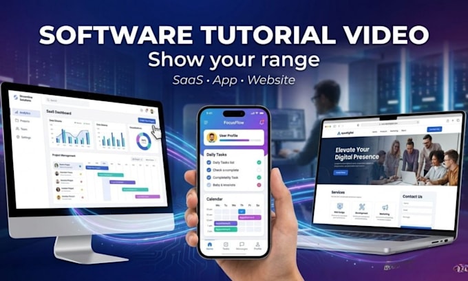 create a screencast tutorial video for saas app or website