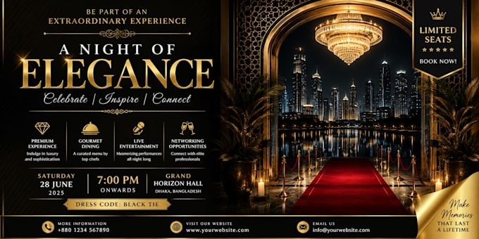 make creative luxury poster and event flyer
