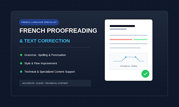 proofread and edit your french technical text