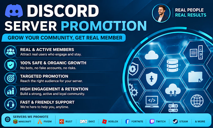 promote your discord server, fivem, minecraft, dayz, gaming server promotion