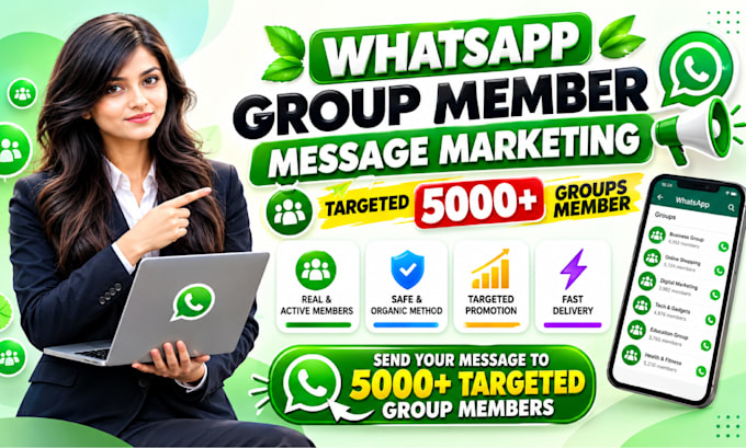 do targeted whatsapp group marketing and message promotion