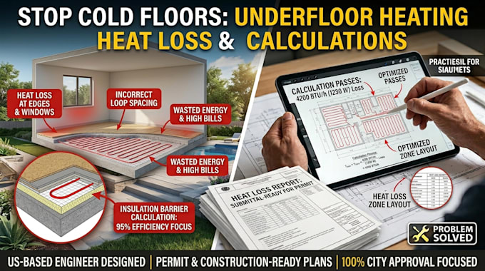 design underfloor heating pipe layout, ufh cad drawing, manifold layout