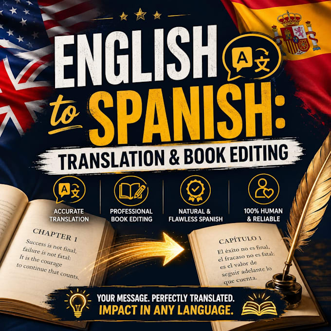 translate, write, proofread, and edit your book in spanish