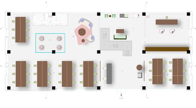 design a commercial interior for your cafe or office