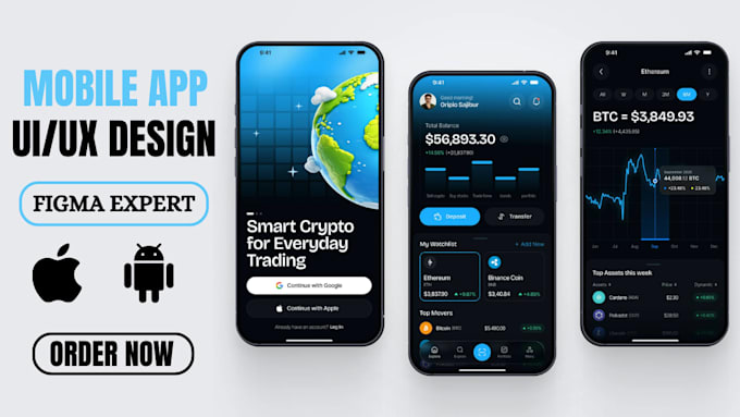design fintech payment app ui ux in figma, wallet and banking app prototyping