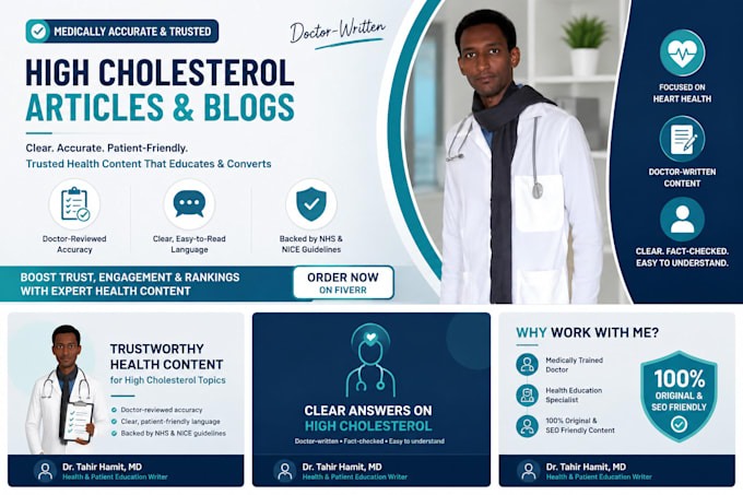 write patient education articles on high cholesterol