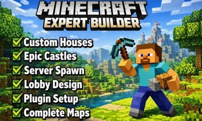 build custom minecraft server spawn, lobby, hub and game map for your server
