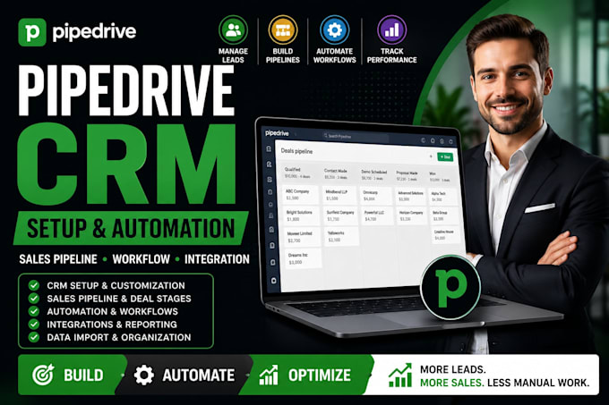 setup pipedrive crm pipedrive sales pipeline pipedrive automation and workflow